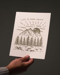 "God's Peace Quote" Illustrated Print
